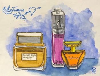 Favorite perfume (sketch). Lukaneva Larissa