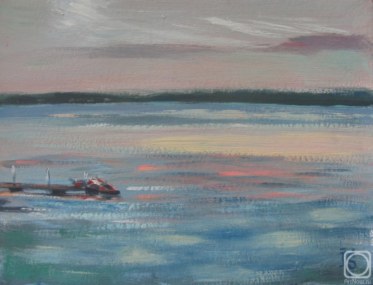 Sergeyeva Irina. Volgo lake, sunset