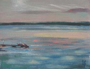 Sergeyeva Irina Vladimirovna. Volgo lake, sunset