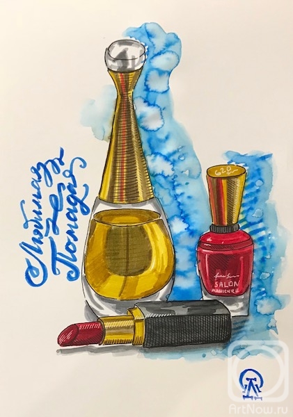 Lukaneva Larissa. Favorite lipstick (sketch)