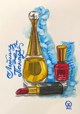 Favorite lipstick (sketch). Lukaneva Larissa
