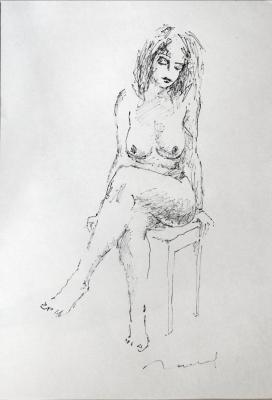 Naked on a stool. Gorjachev Alexandr
