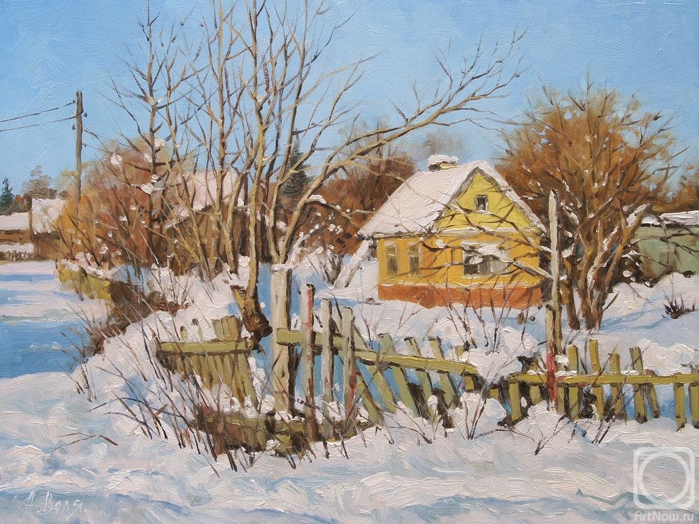 Volya Alexander. Winter day. Fence