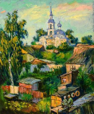 The etude from nature "Warm evening in the Selishe" (Russian Remote Place). Simonova Olga