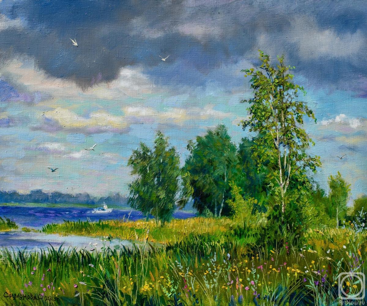 Simonova Olga. The etude from nature "Wind from Volga"