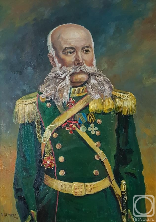 Kruglova Irina. Portr&#228;t von Generalmajor Tsalikow Danilbek Gurdzibekowitsch