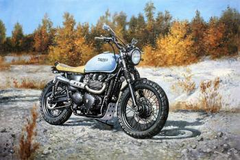 My Triumph (Motorcycles series) (Moto Painting). Kamskij Savelij