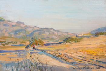 Rhodes. View Of The Fields From The Old Silk Factory At The Sunset. Belevich Andrei