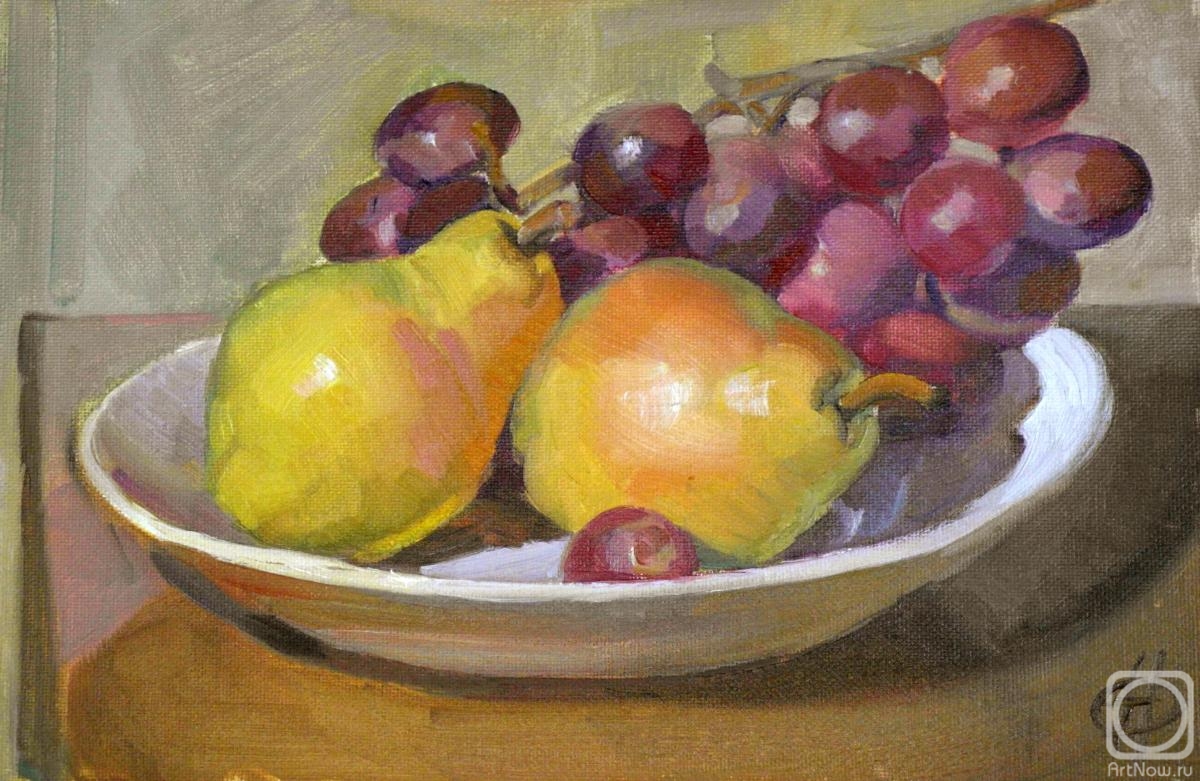 Nikonova Olga. Pears and grapes