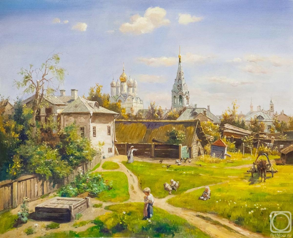 Kamskij Savelij. Copy of the painting by V. D. Polenov " Moscow yard"