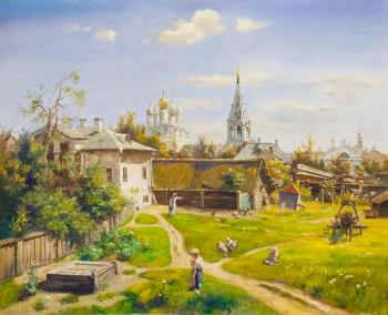 Copy of the painting by V. D. Polenov " Moscow yard" (Polenova Vd). Kamskij Savelij