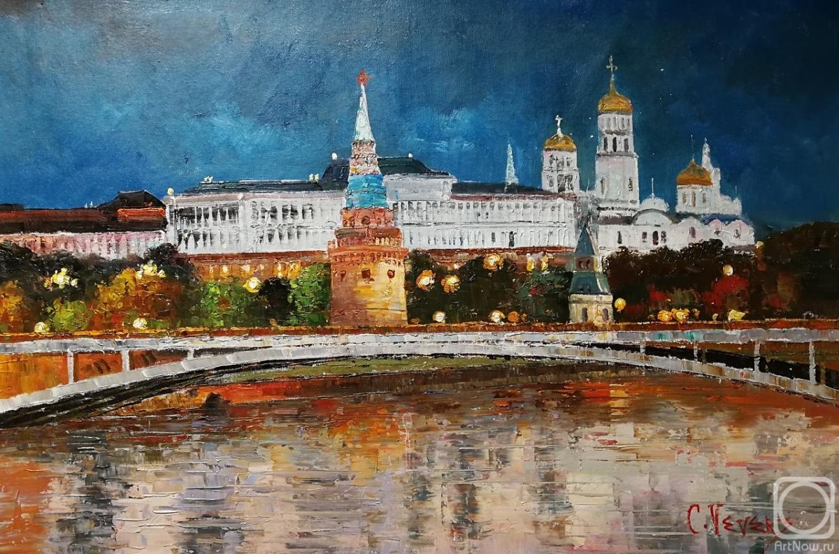 Vevers Christina. View of the Kremlin through the Big Stone bridge. Version CV