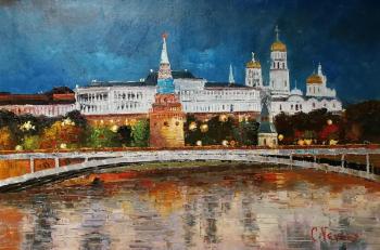 View of the Kremlin through the Big Stone bridge. Version CV. Vevers Christina