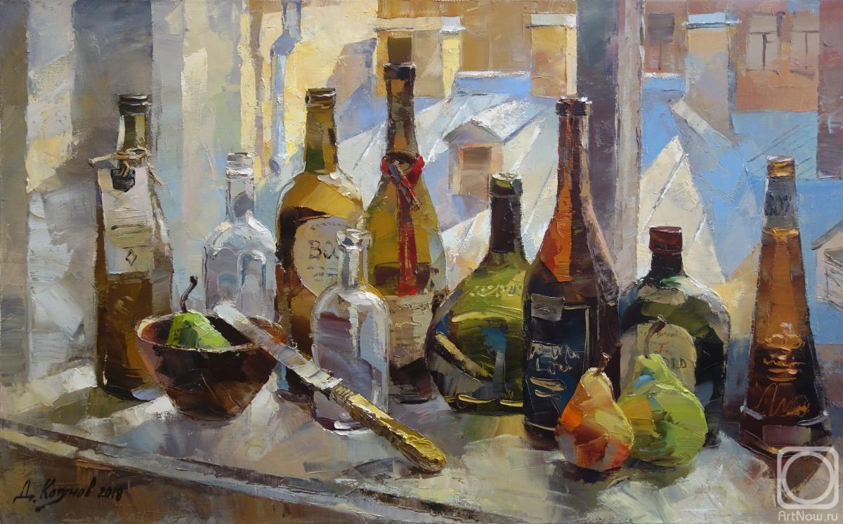 Kotunov Dmitry. Bottles on the window
