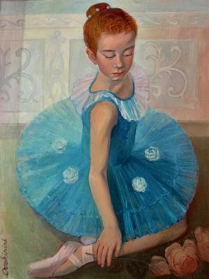 A little ballerina with a flower. Ovchinini Lyutcia