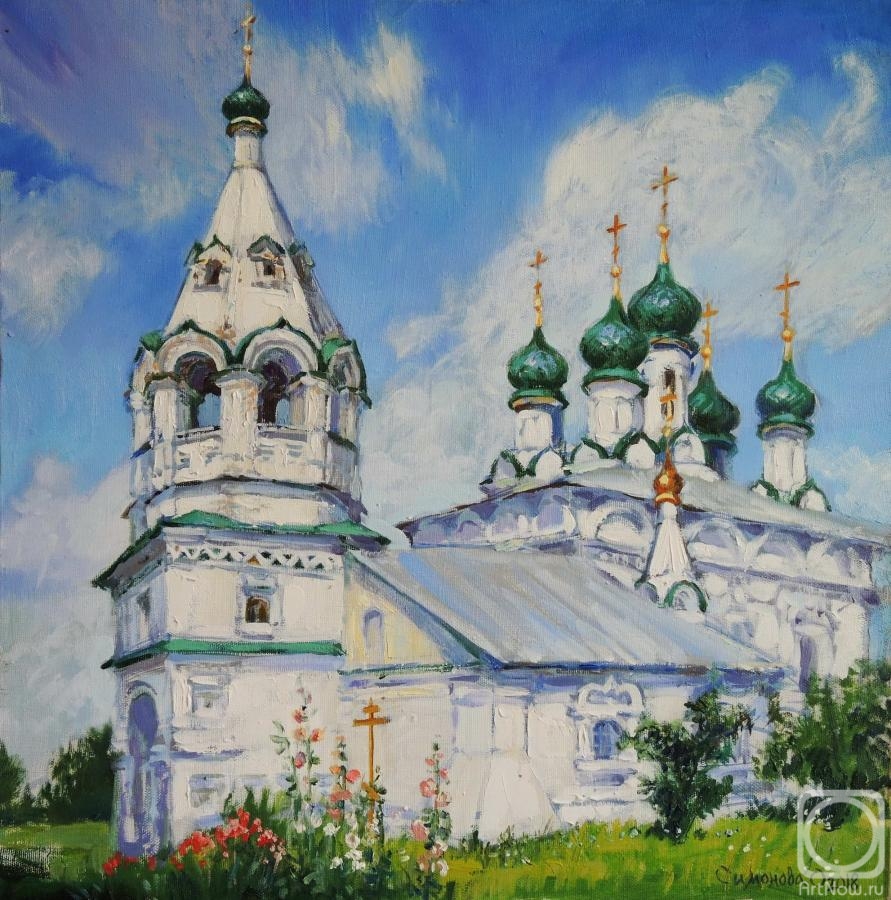 Simonova Olga. The etude from nature "the Old Belief temple for Lord's Transformation. Kostroma"