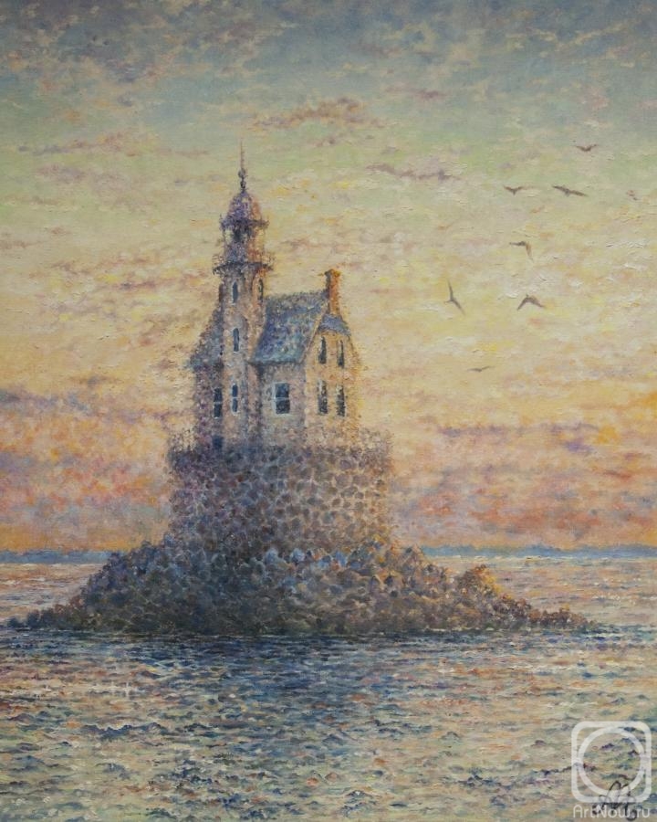 Abramova Anna. The lighthouse and birds