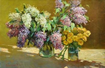 Lilac and dandelions. Korotkov Valentin