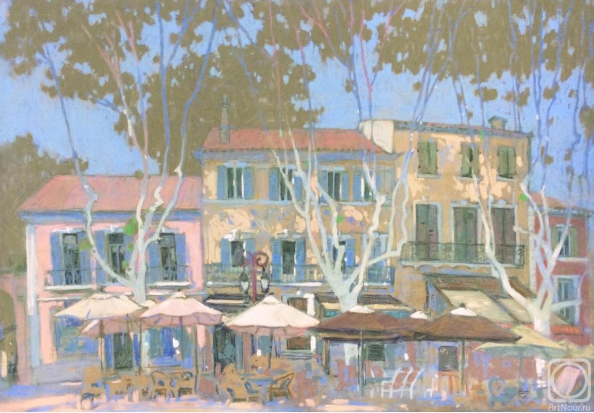 Lapygina Anna. Square with plane trees. Provence