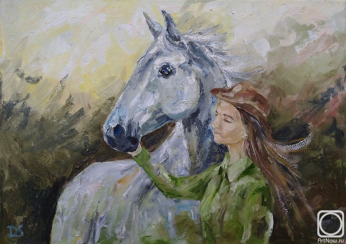 Skiba Darina. Girl and horse