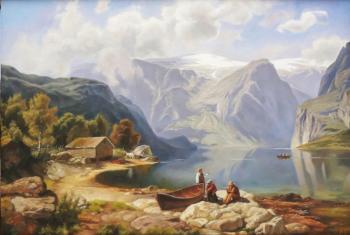 A Sunny day in the Norwegian fjord. Momotov Dmitrii