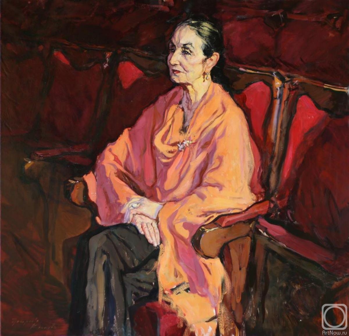 Grigorieva-Klimova Olga. Portrait of the honored artist of Ukraine Nina Fedorovna Belosludtseva