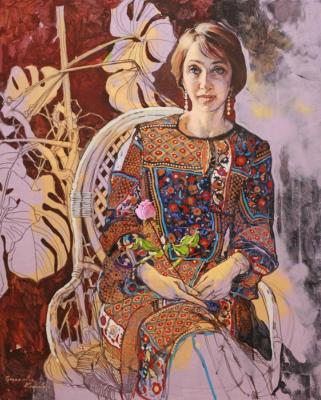 Portrait of the honored artist of Ukraine Natella Abelian. Grigorieva-Klimova Olga