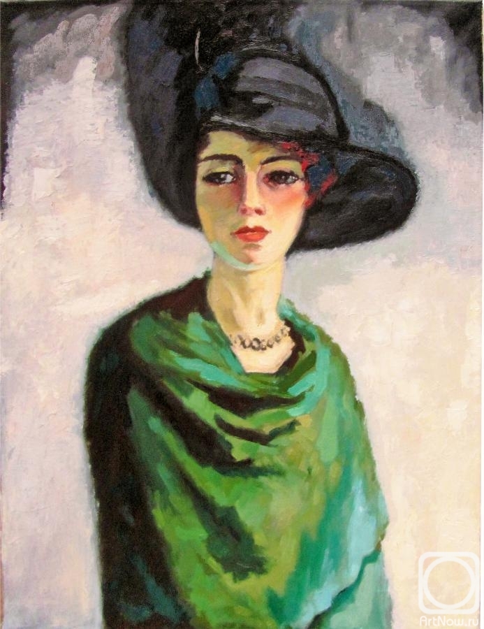 Bortsov Sergey. Cpy (adapted). Kees van Dongen Woman in a Black Hat