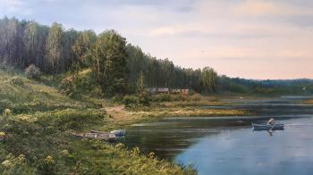 Fishing on a quiet river. Repnikov Andrei