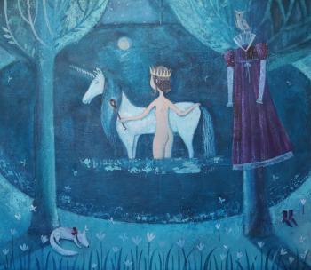 Night swimming unicorn