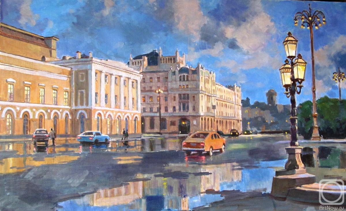 Lapovok Vladimir. Theatre Square. After the Rain