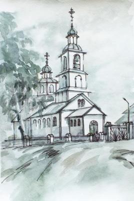 Church in the village Porshur (). Odnolko Natalia