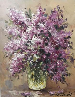 Bouquet of lilac in a glass vase N3. Vlodarchik Andjei