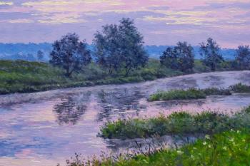 The shore of a quiet river. Volya Alexander