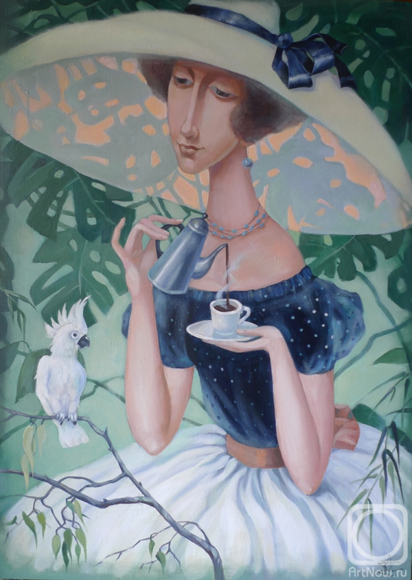 Panina Kira. Black coffee and white cockatoos