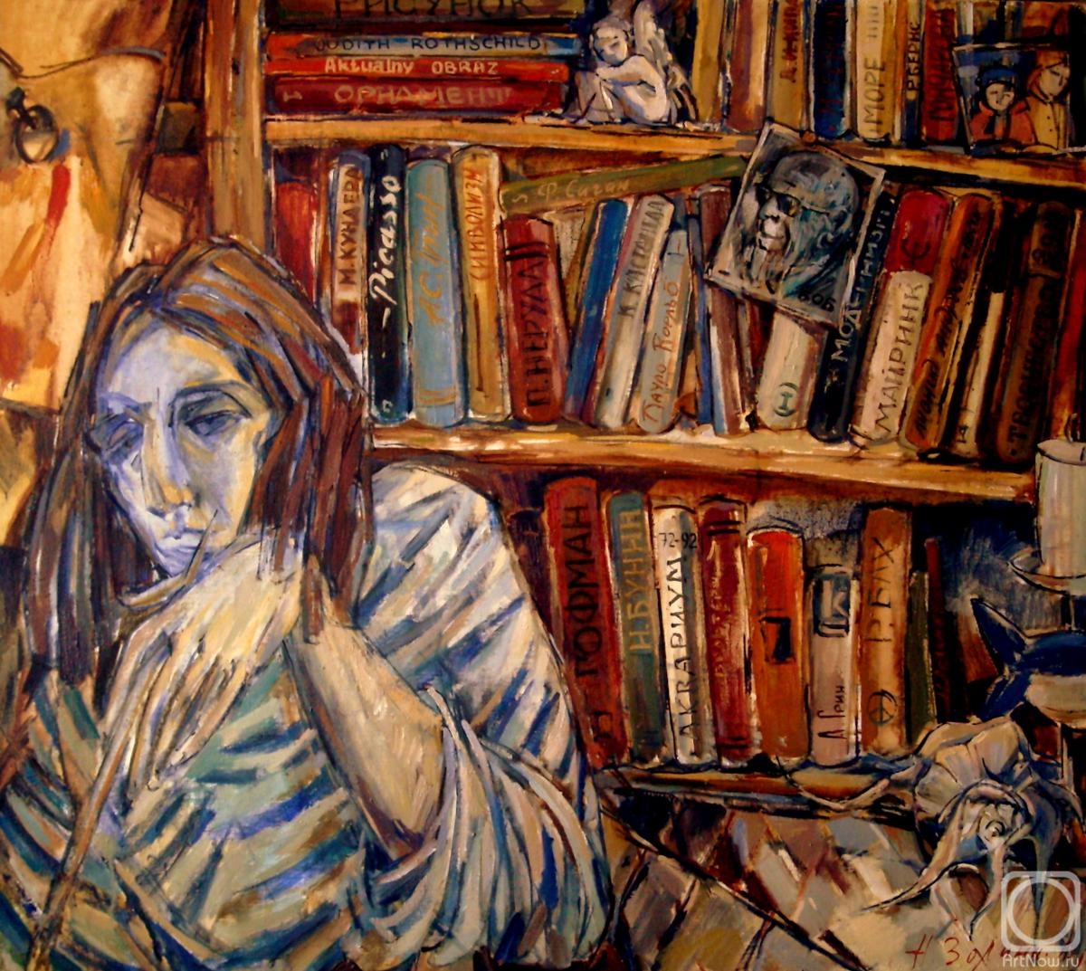 Книга про картину. Книги в живописи. Девушка с книгой живопись. Образ художницы.