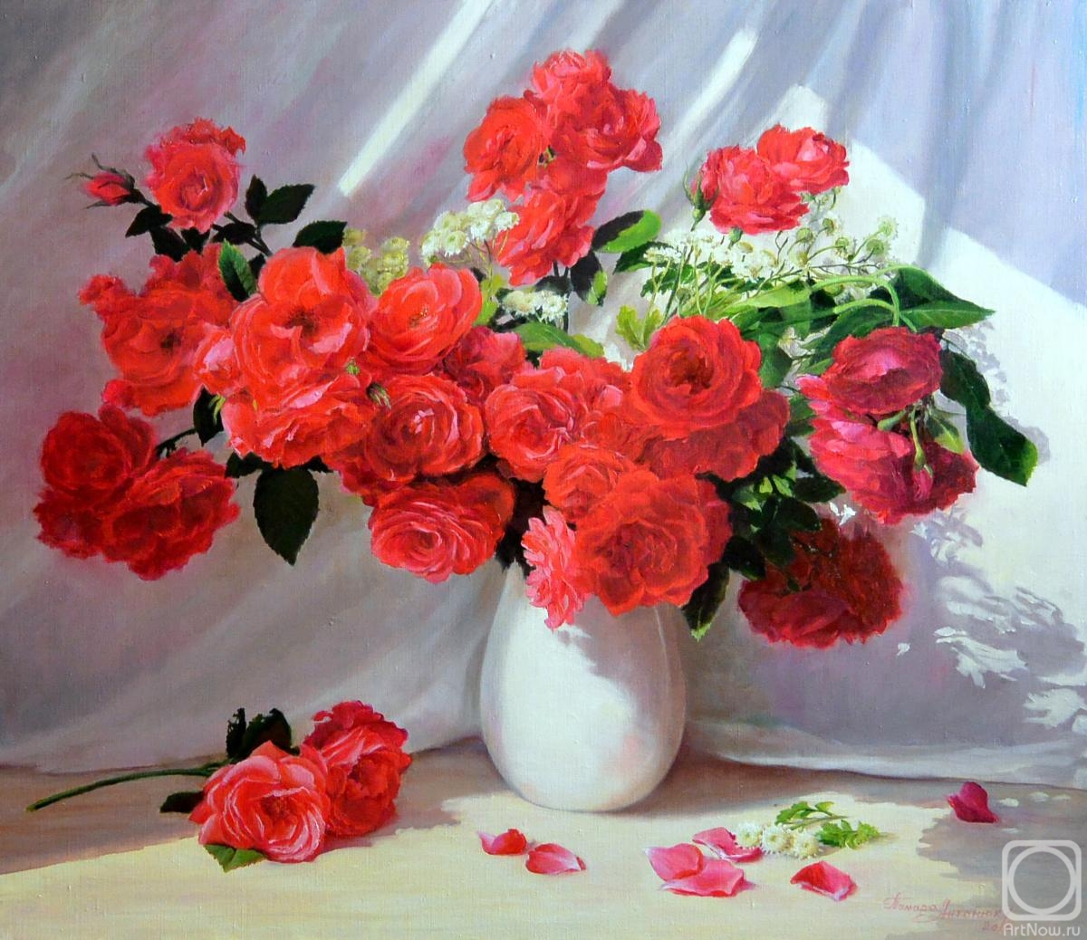 Antonyuk Tamara. A bouquet of red roses