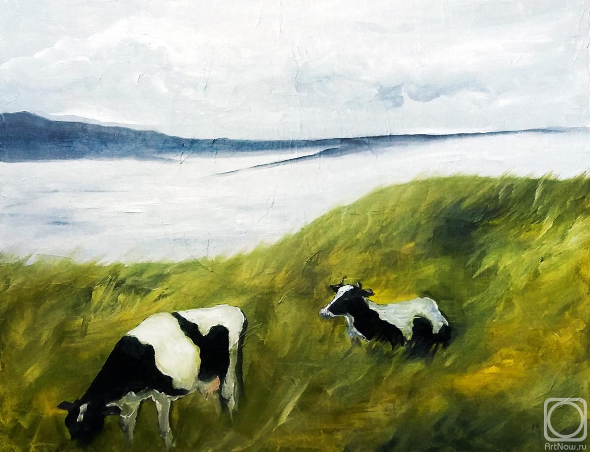 Knyazheva-Balloge Maria. Landscape with cows