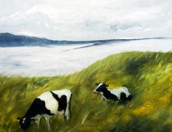 Landscape with cows. Knyazheva-Balloge Maria