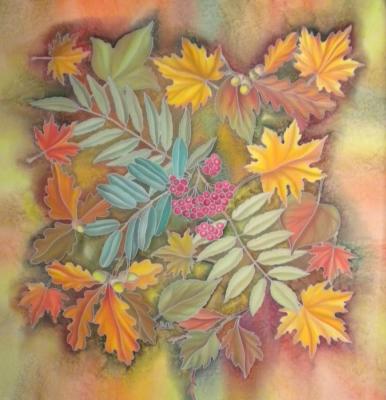 Batik-scarf "Hello, autumn!". Moskvina Tatiana