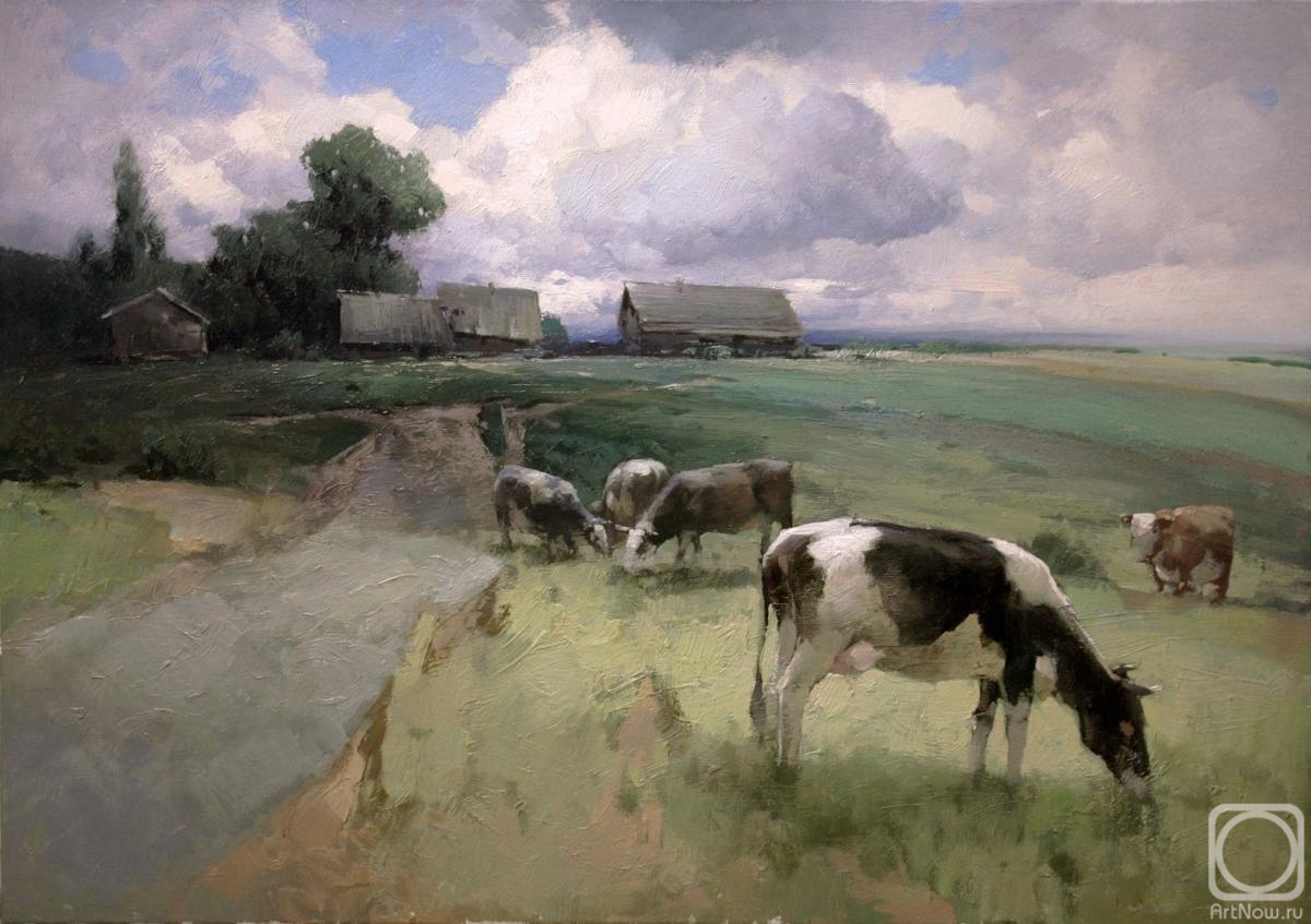 Pryadko Yuri. On the outskirts, Cows