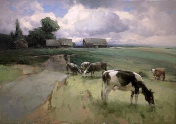 On the outskirts, Cows. Pryadko Yuri