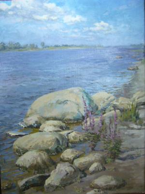Pebbles on the banks of the Volga. Mugatina Anna