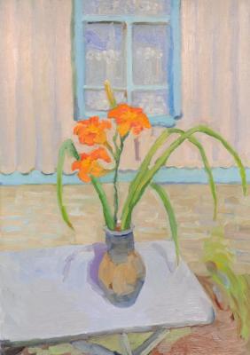 Yavisheva Tatiana Maksimovna. Day lilies in a vase