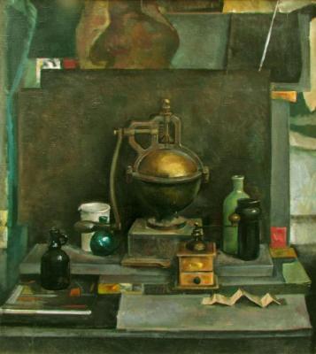 Still life with coffee grinder