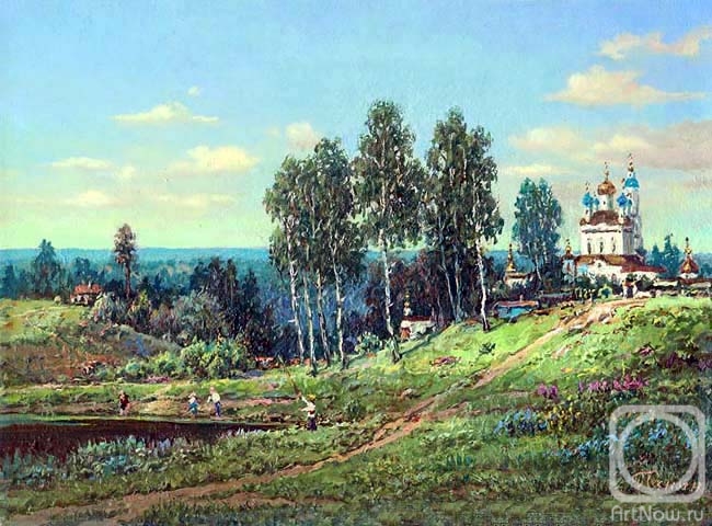 Panin Sergey. Landscape with temple