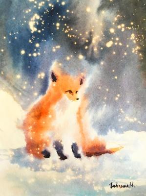 Polar night (Fox As A Gift Picture). Gavlina Mariya