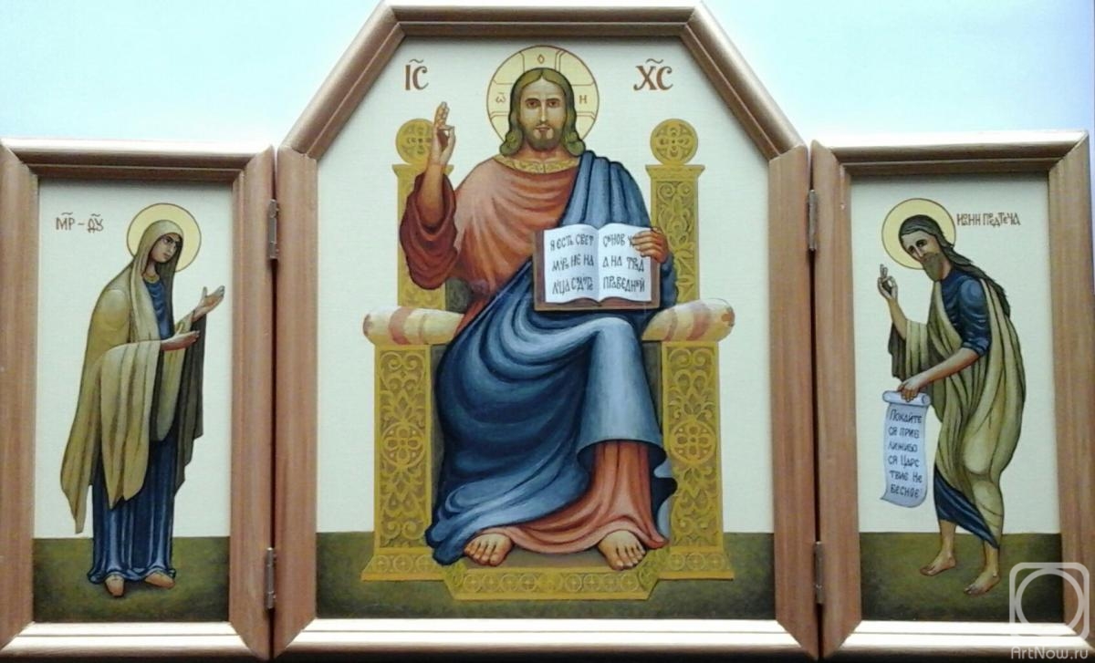 Markoff Vladimir. Icon folding "JESUS AT THE THRONE"