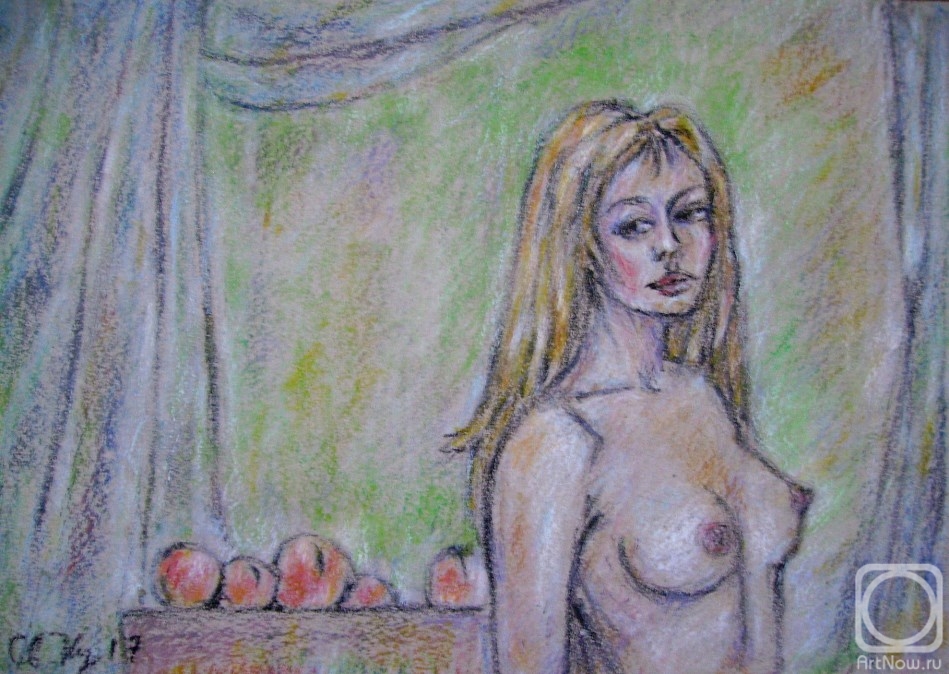 Kyrskov Svjatoslav. Girl with peaches 1