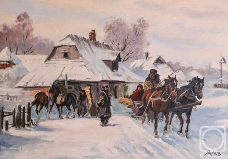 Yanulevich Henadzi. Winter in the village
